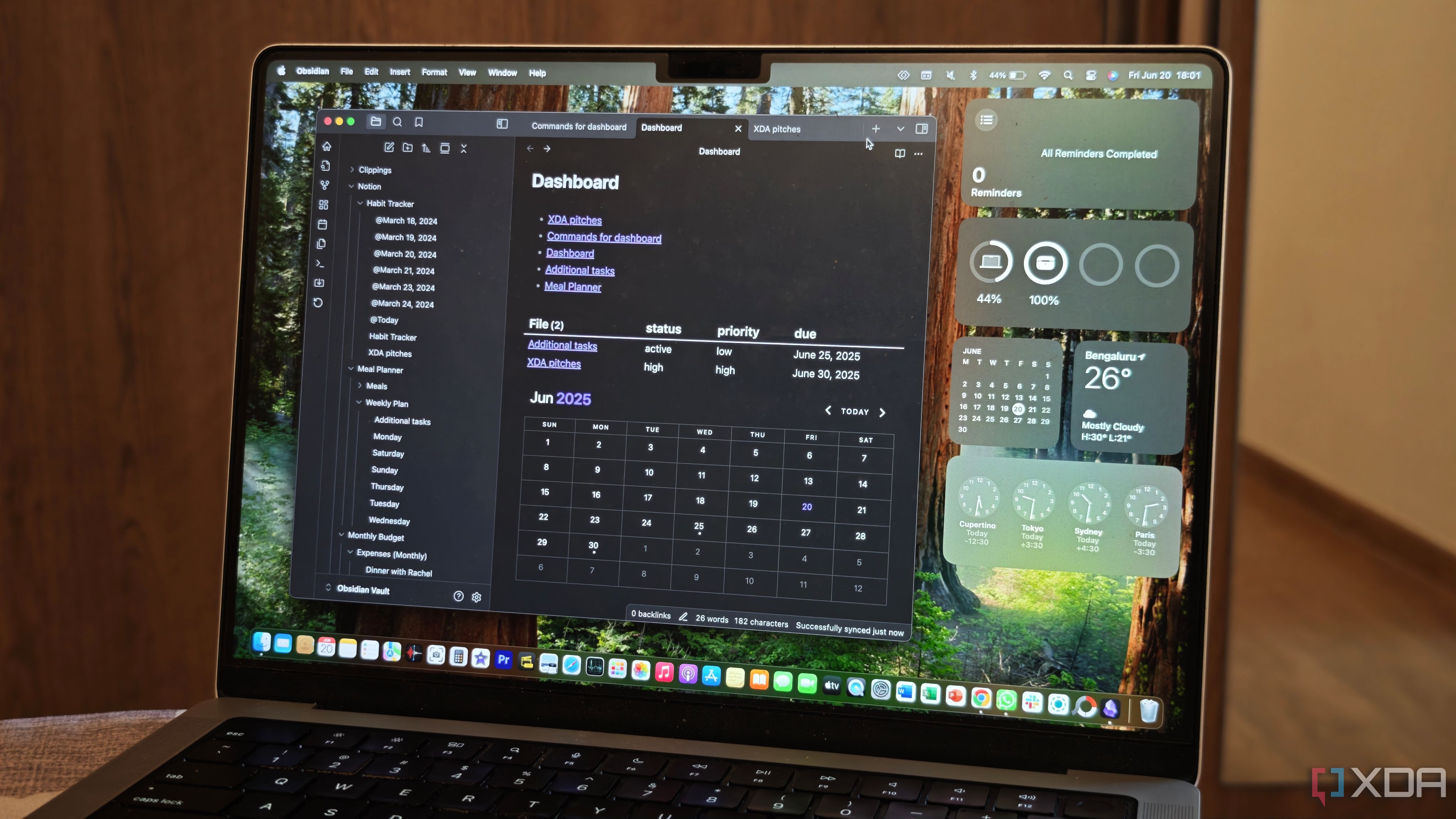I used Obsidian's dataview plugin to turn it into a live dashboard, and it's surprisingly simple