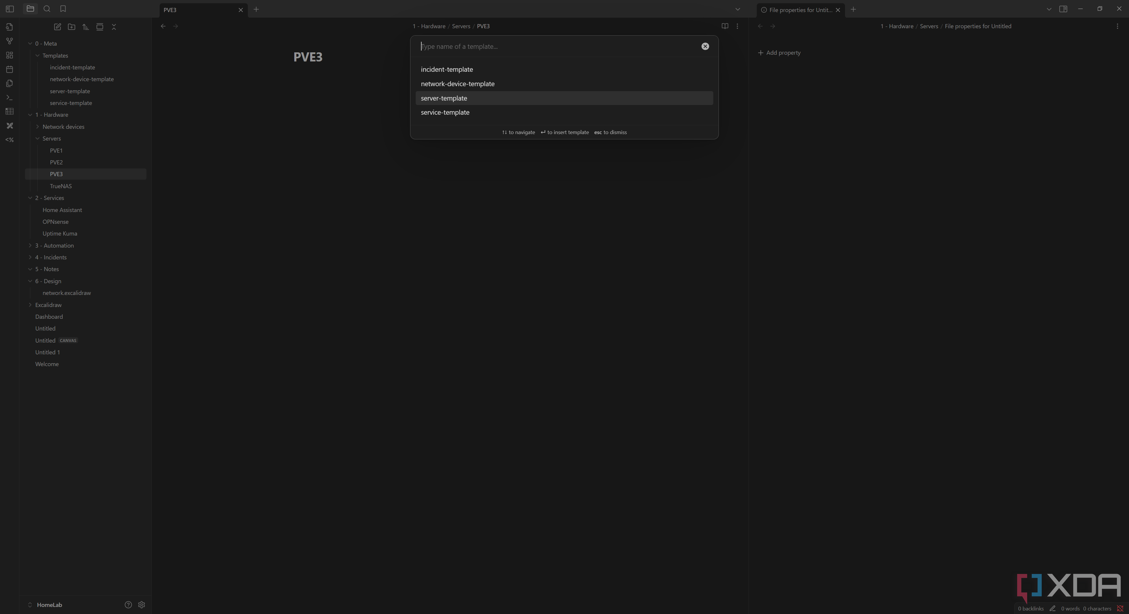 obsidian-home-lab-insert-template