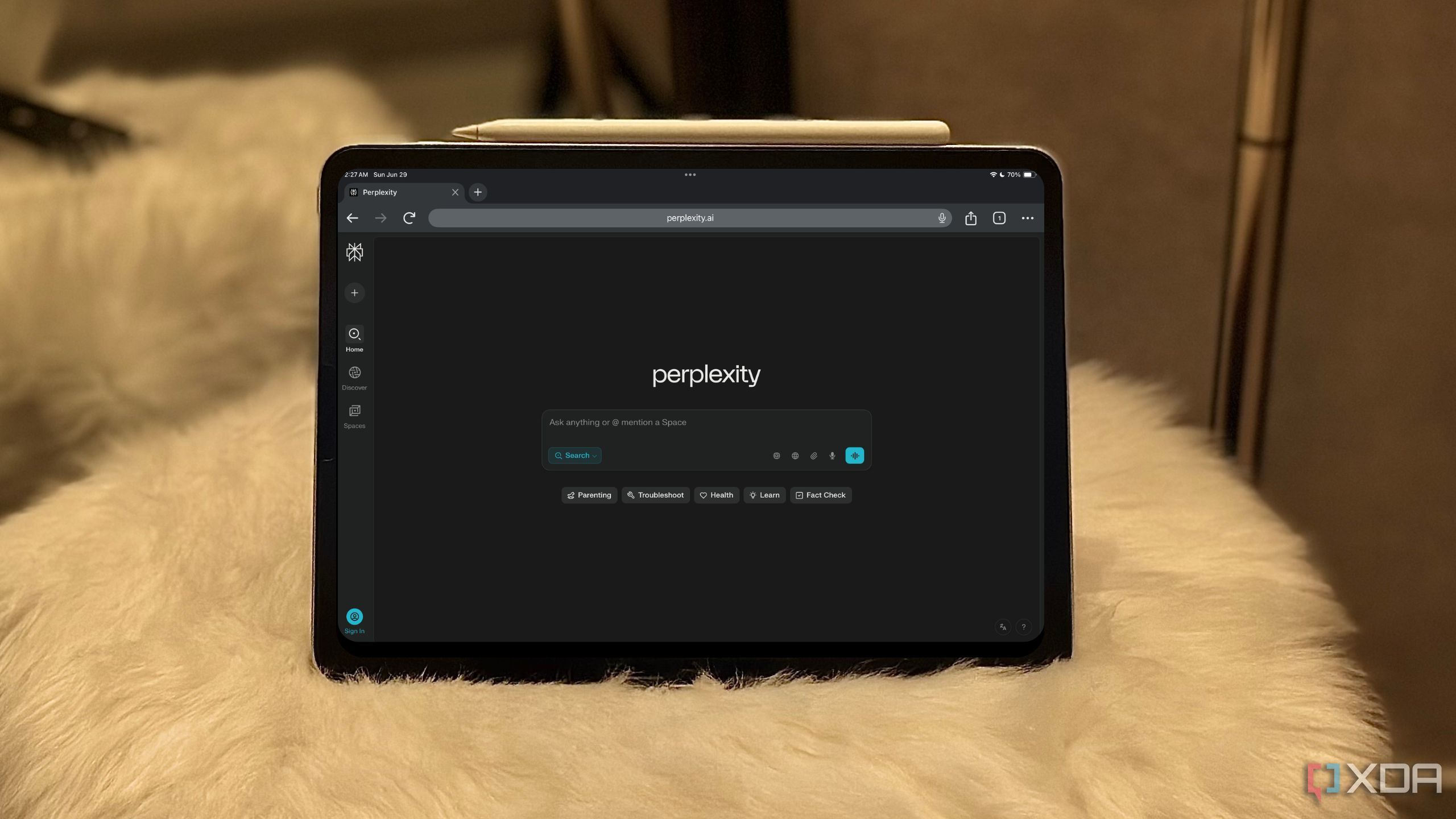 I obtained a glance of the Net after AI, and it was terrifying 15 Perplexity website displayed on iPad