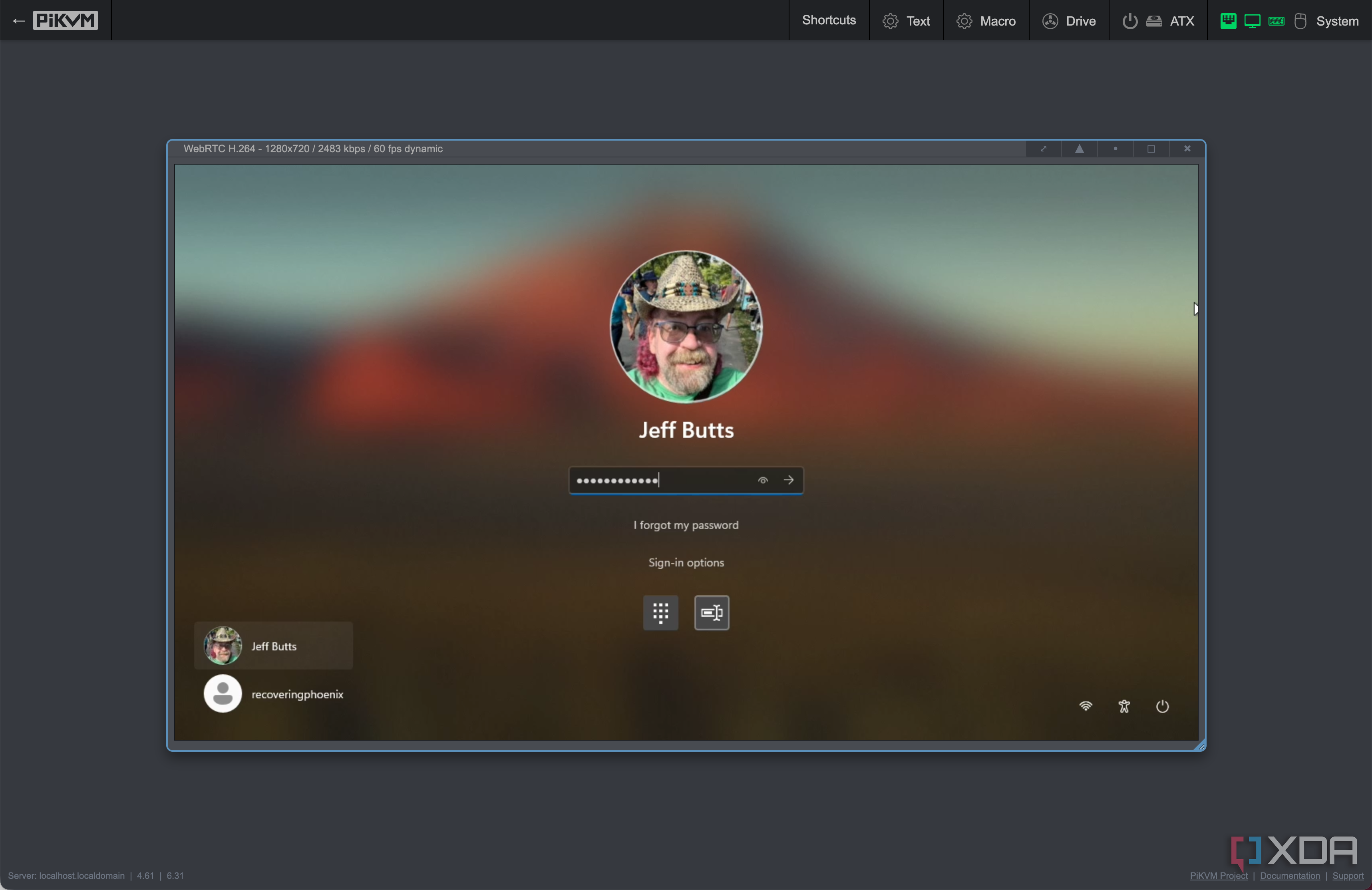 PiKVM ready to log in