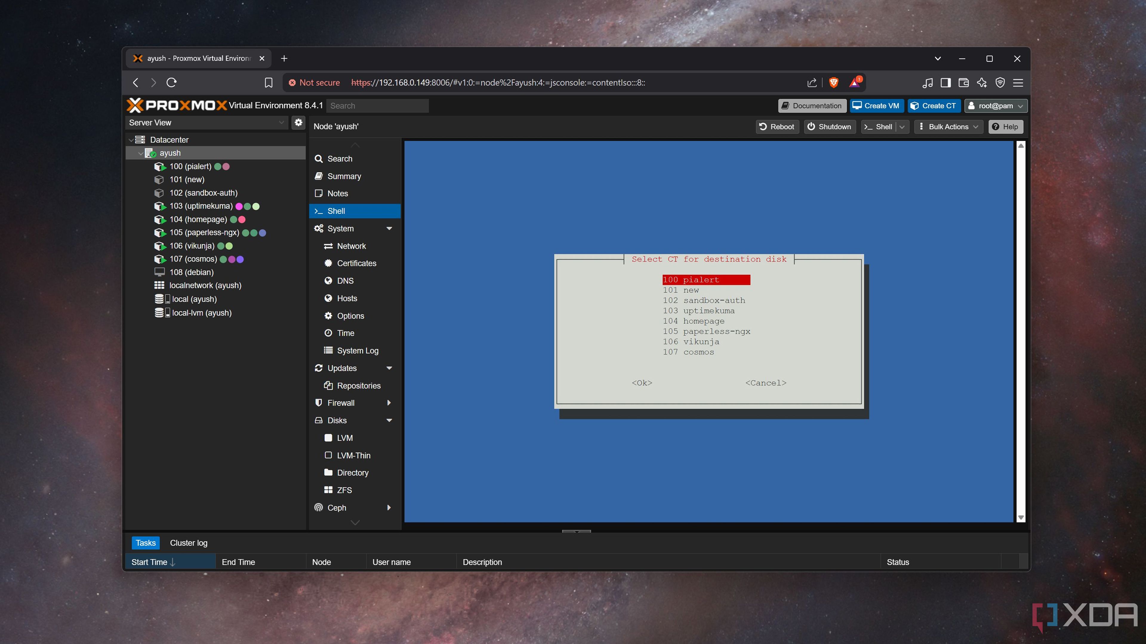 Modifying container disks in ProxMenux