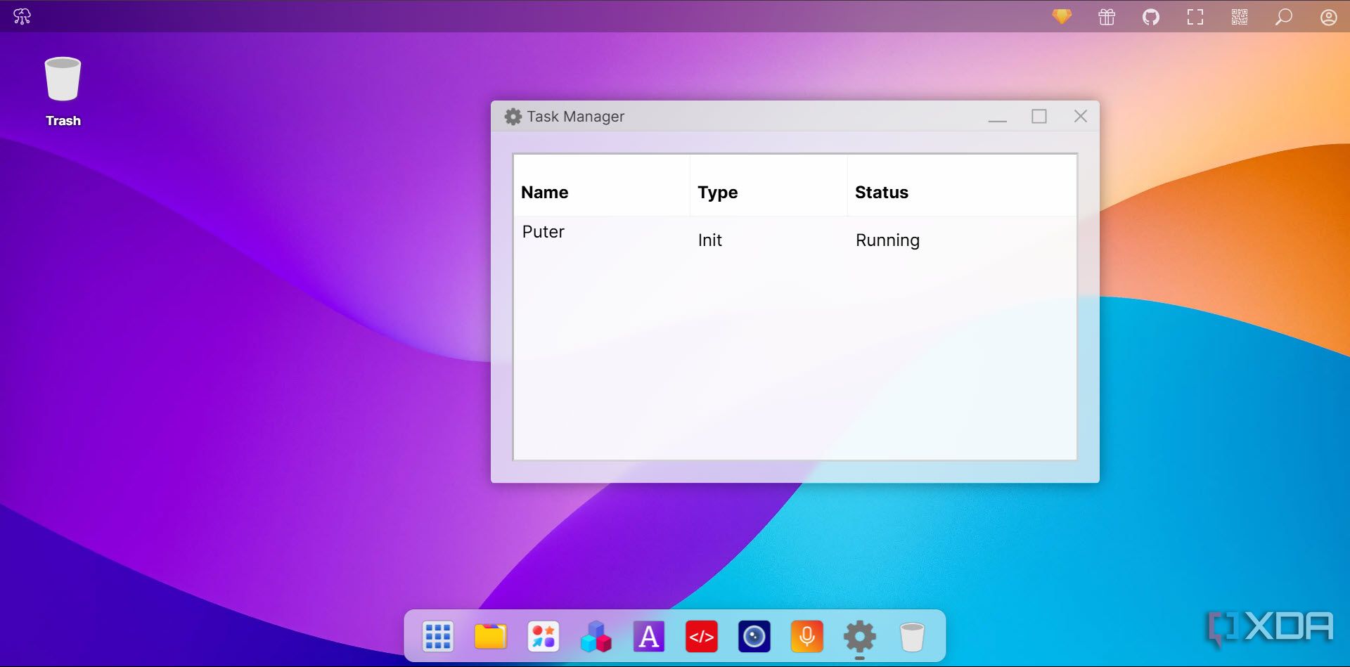 Puter task manager