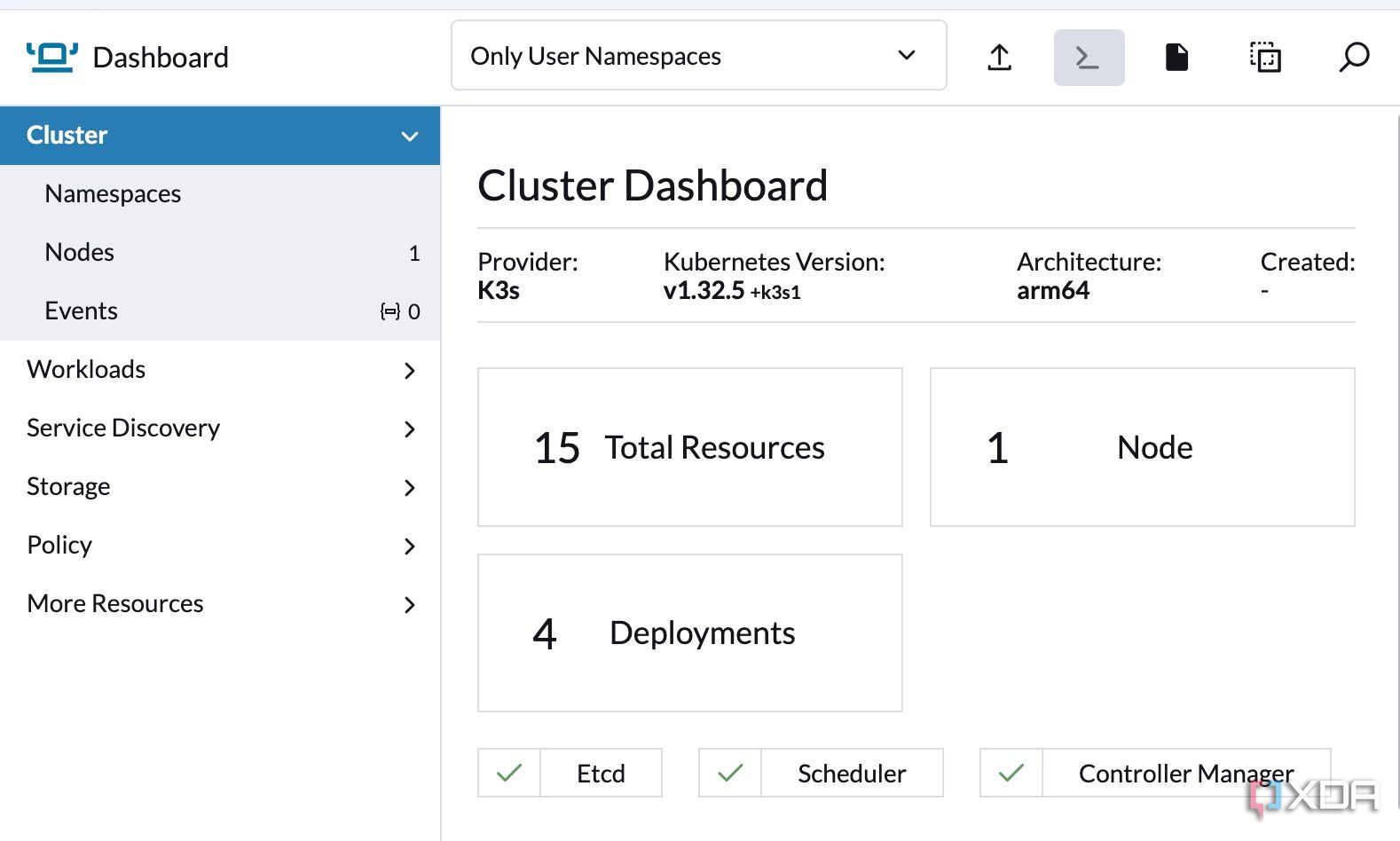 Rancher desktop dashboard