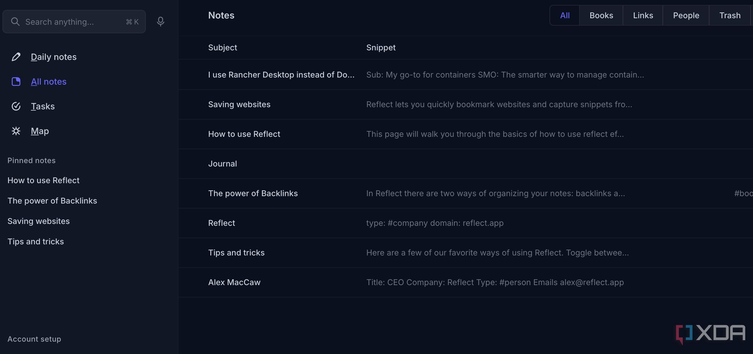 Reflect Notes