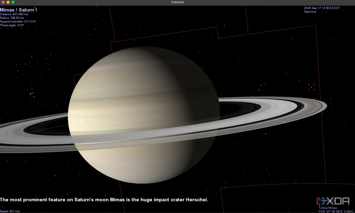 Celestia has pre-written tours of the stars that provide important information about each planet.