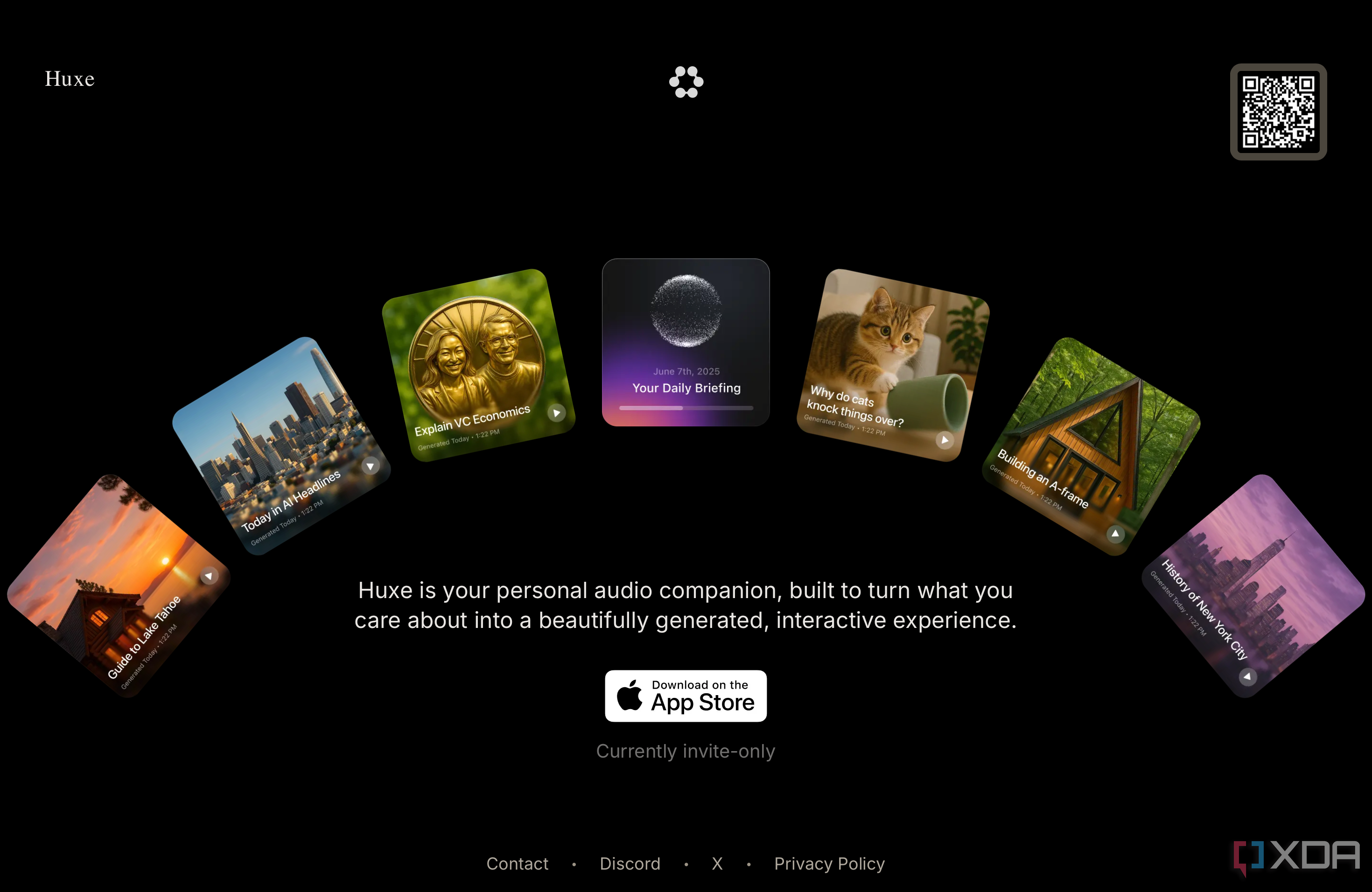 Huxe AI tool website
