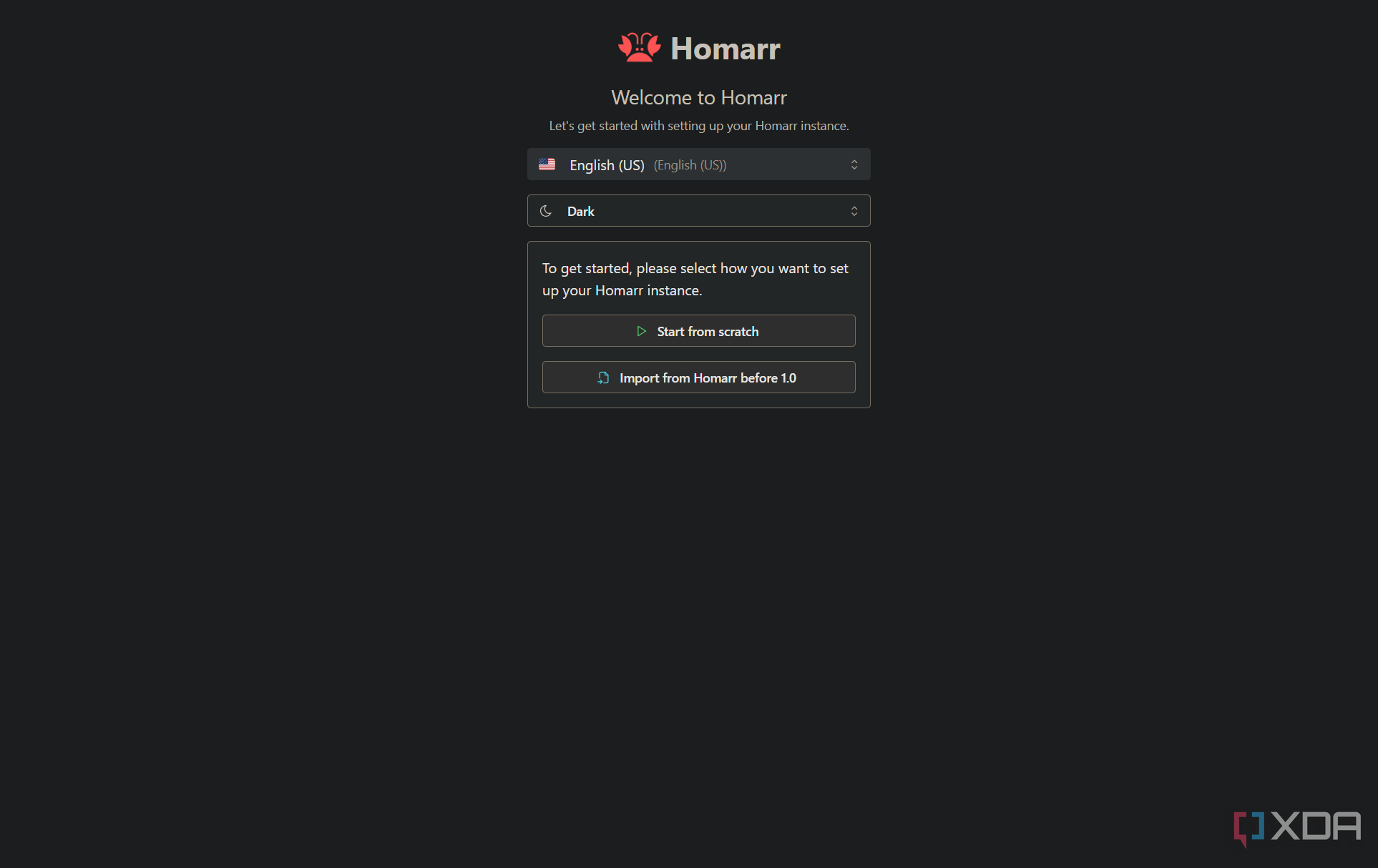 setting up homarr