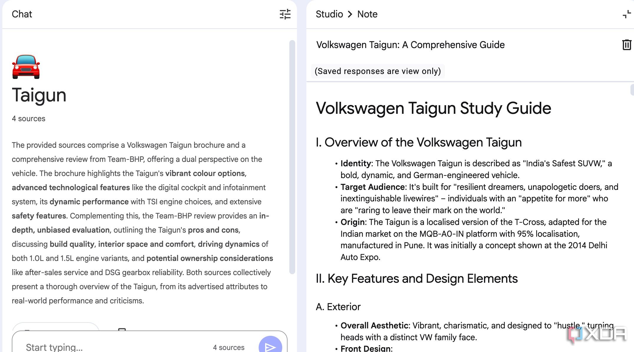 Study guides in NotebookLM