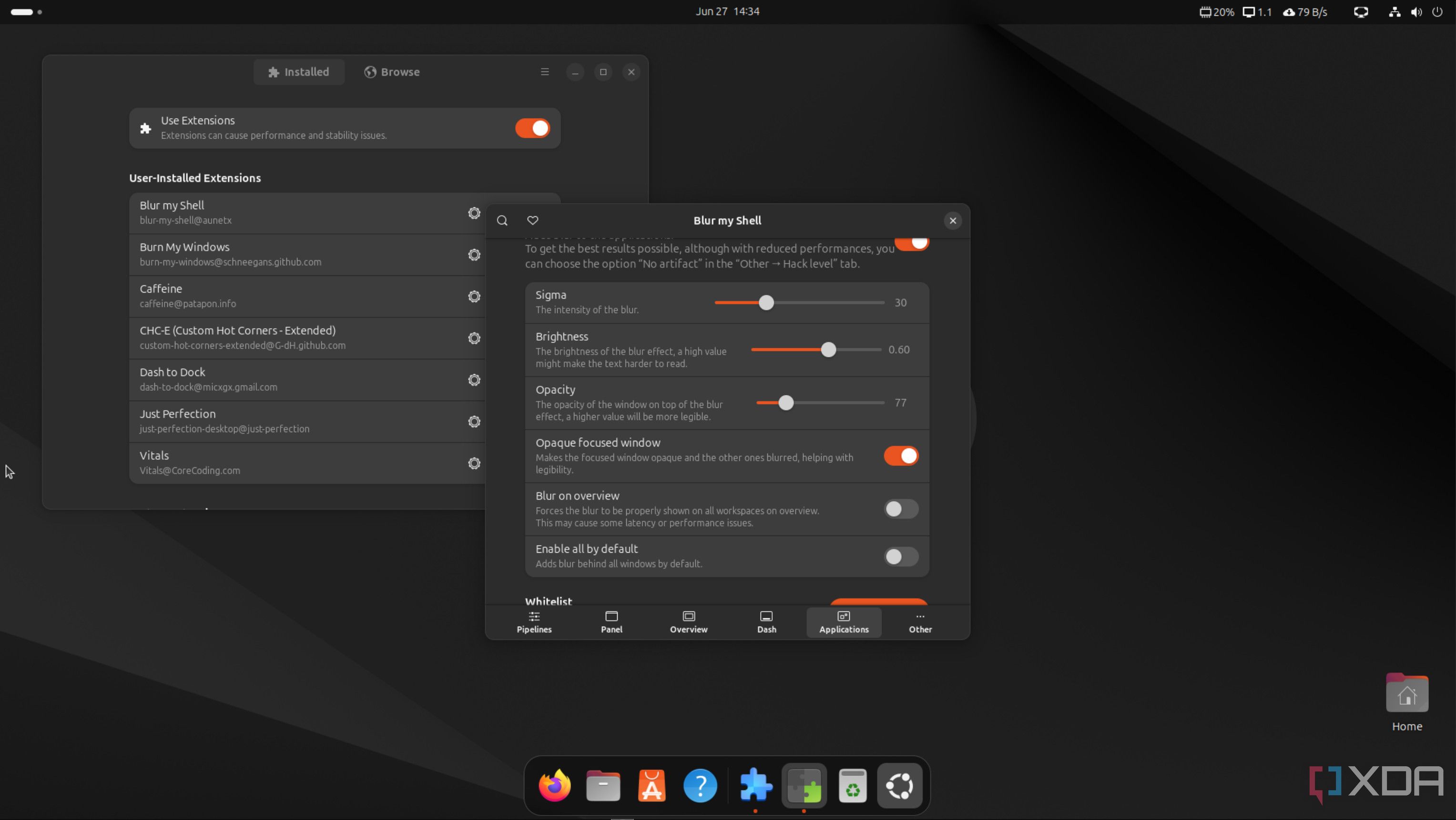 Blur my Shell on Ubuntu