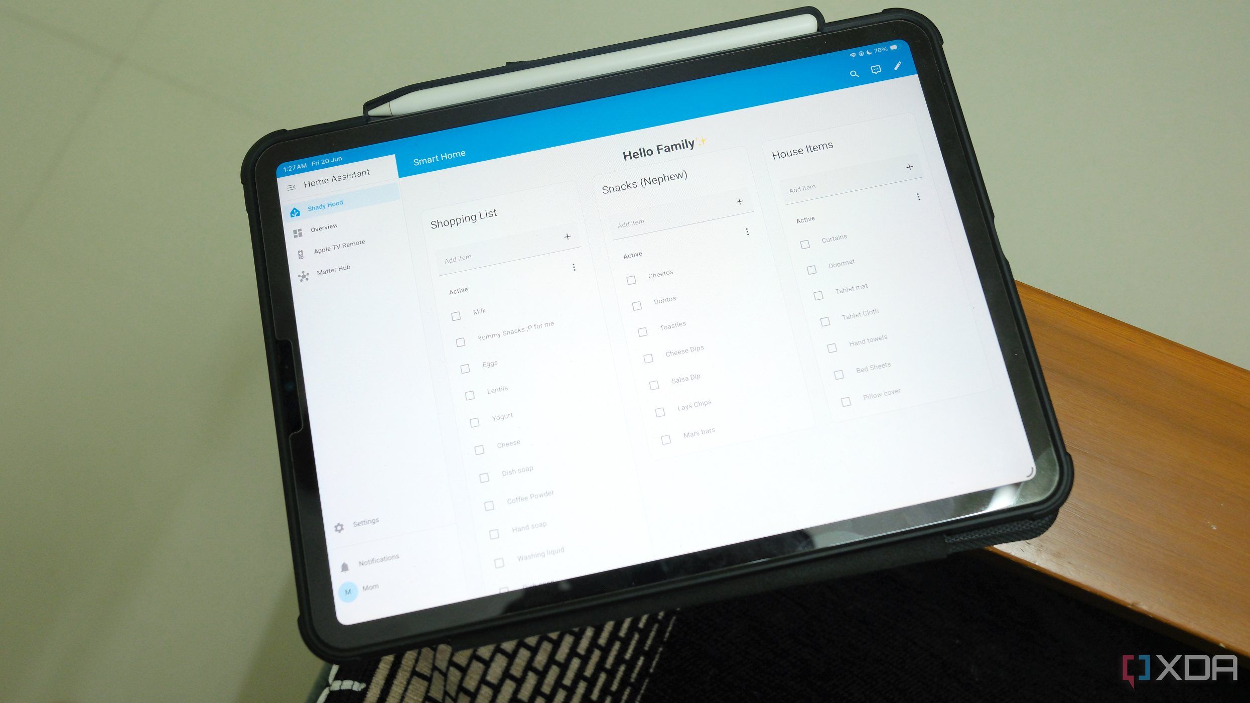 I used Home Assistant to share a shopping list with my family
