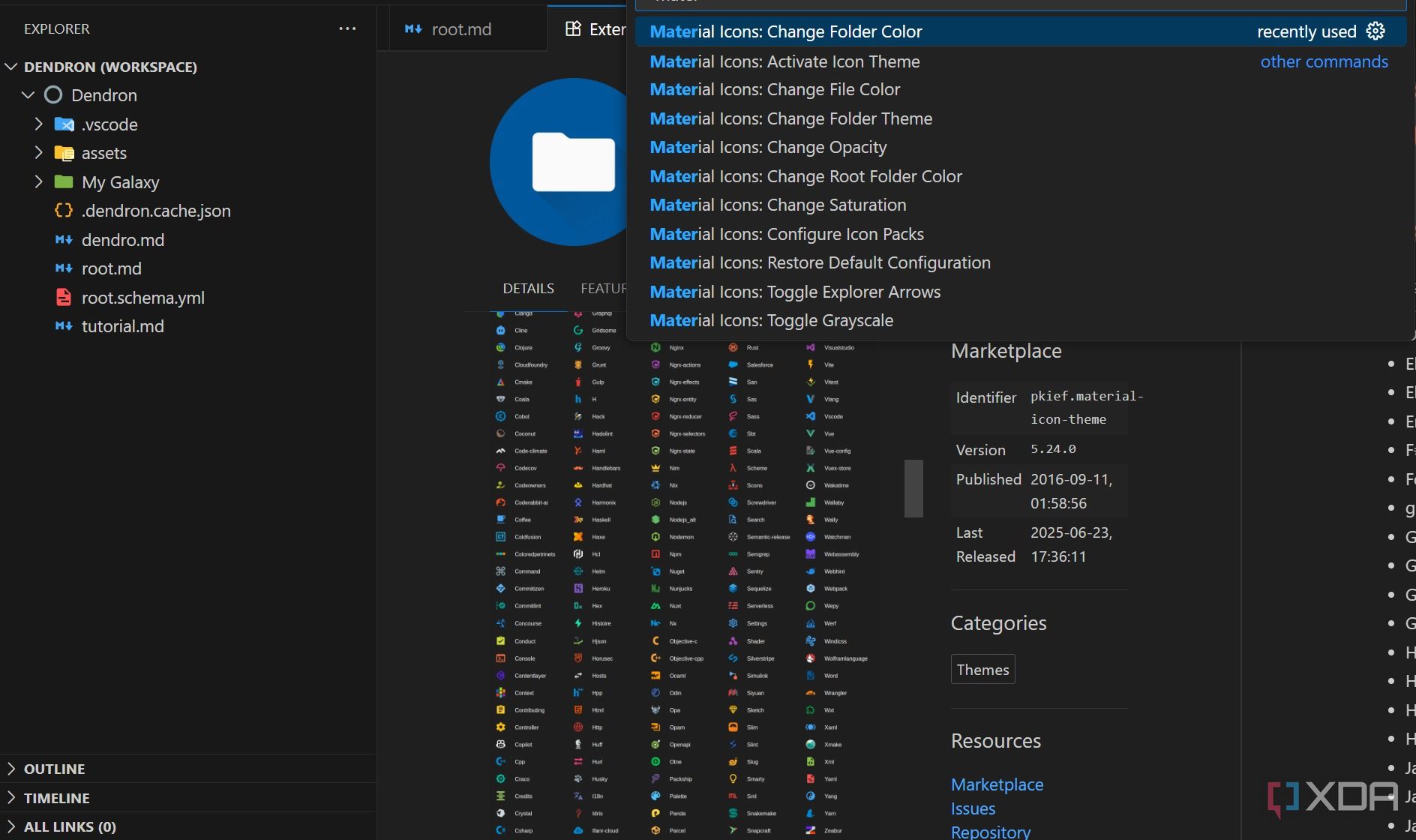 Material icon theme extension for VS Code