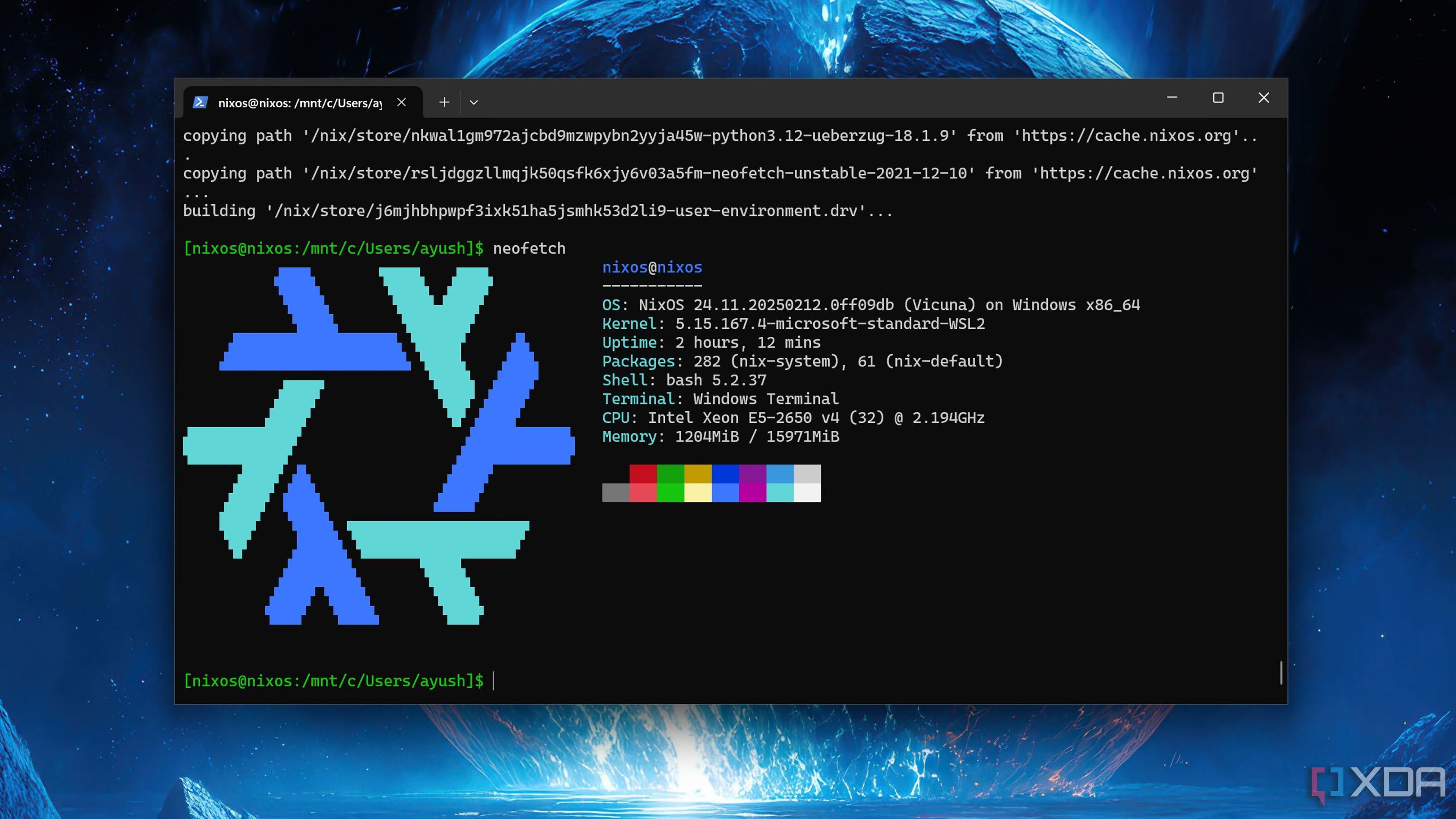 Ejecutando Nixos en WSL