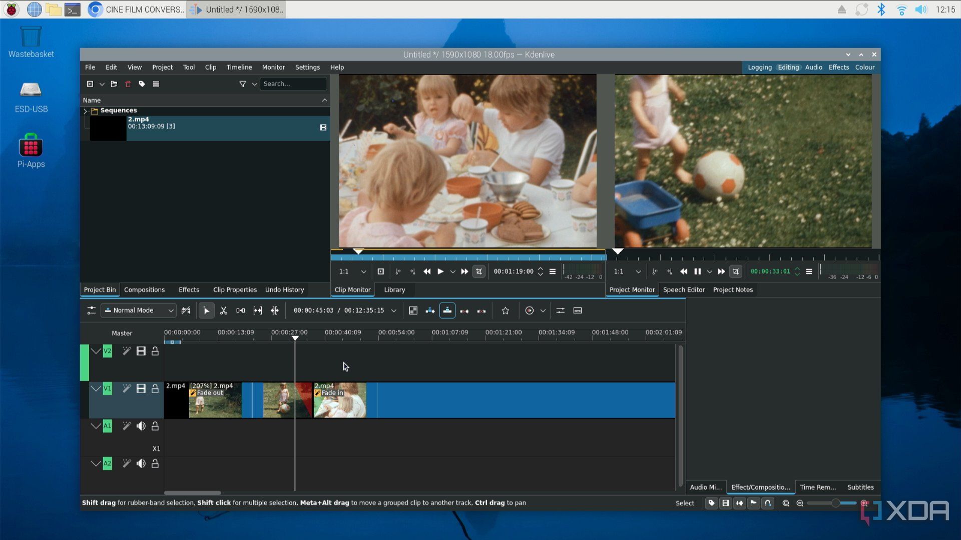 Kdenlive video editing software