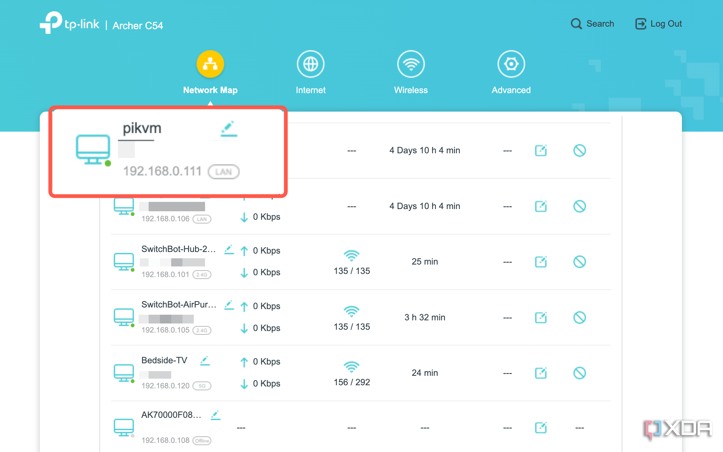 finding PiKVM in router settings