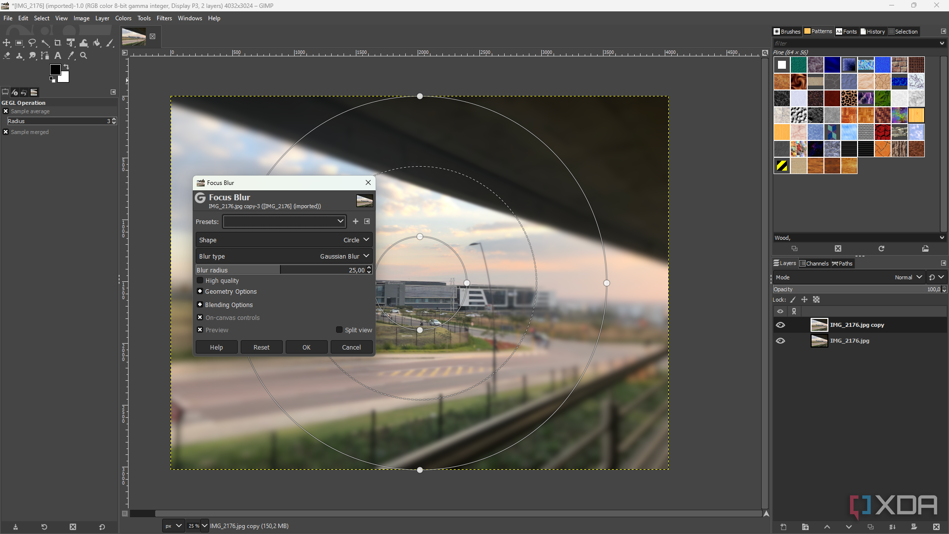 GIMP 2-10 focus blur feature