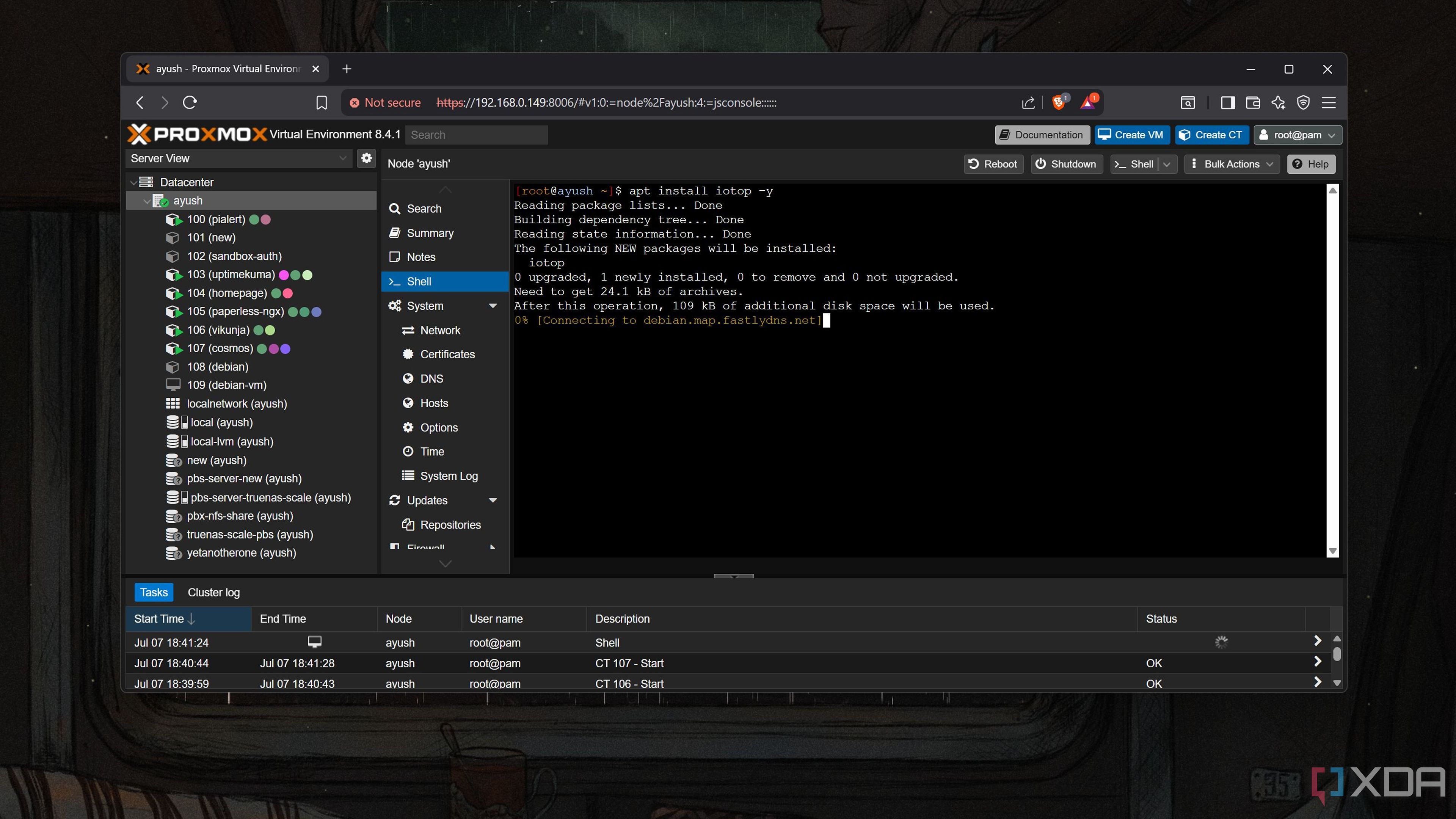Installing iotop