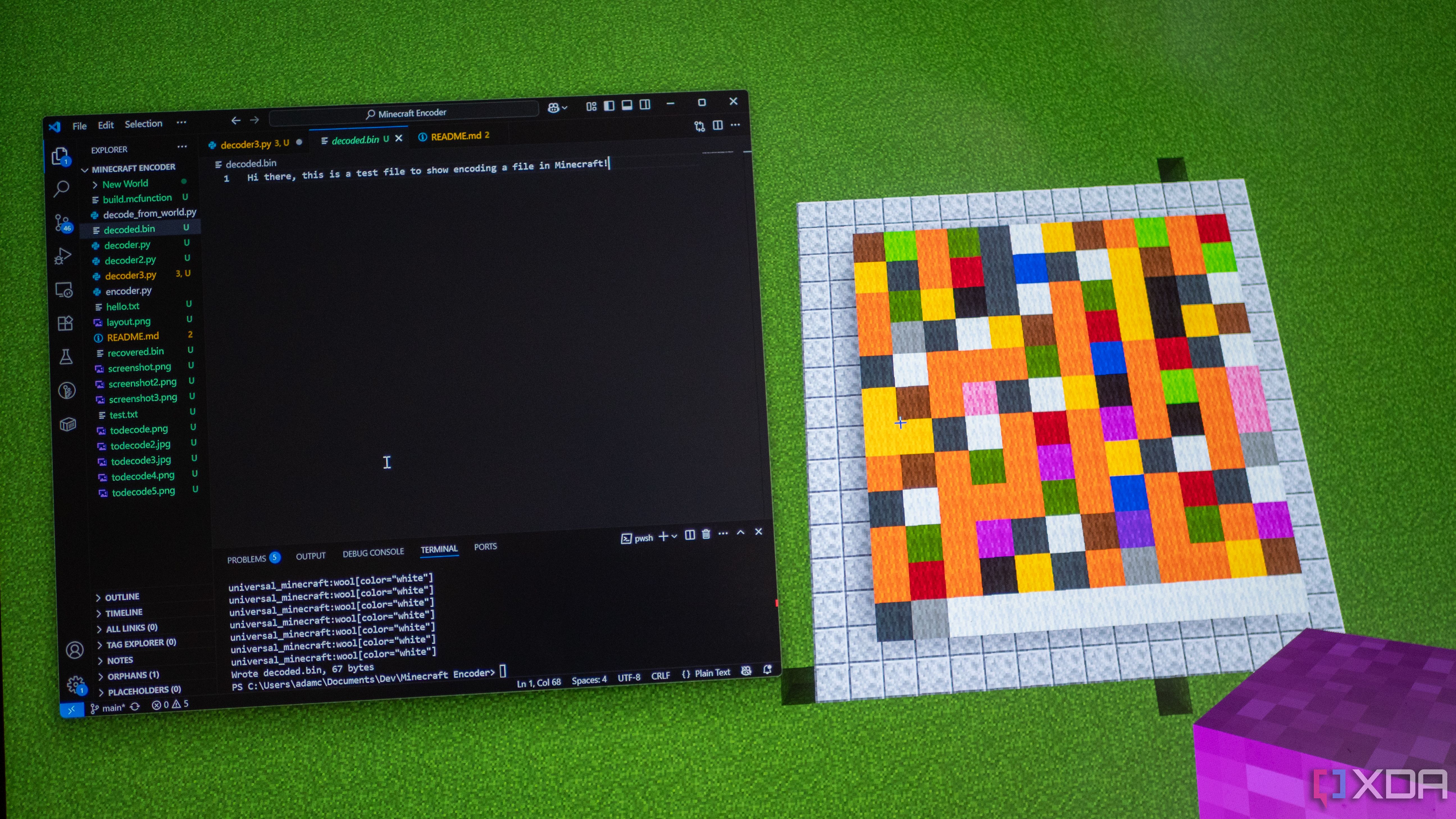I stored files inside of Minecraft, and here's how it works