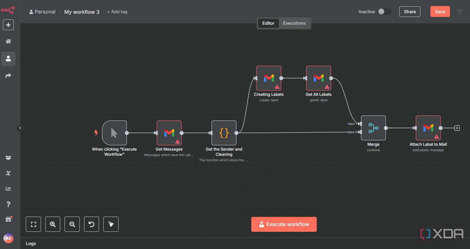 n8n workflow