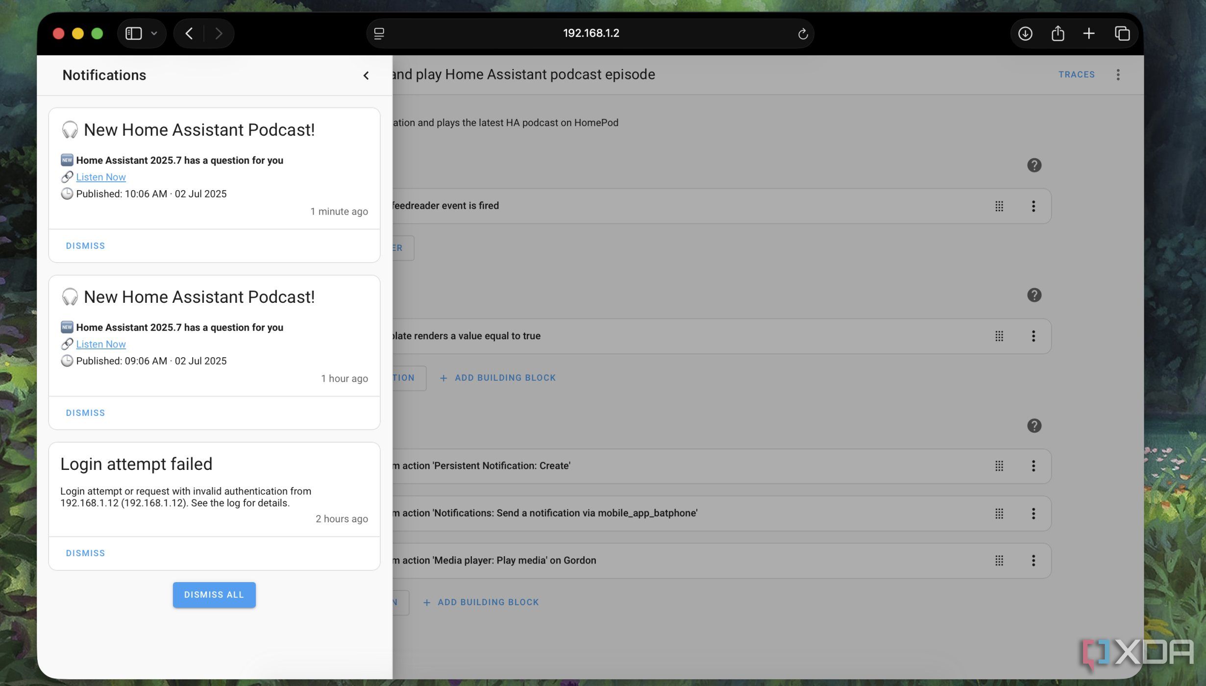 New Podcast episode automation in Home Assistant