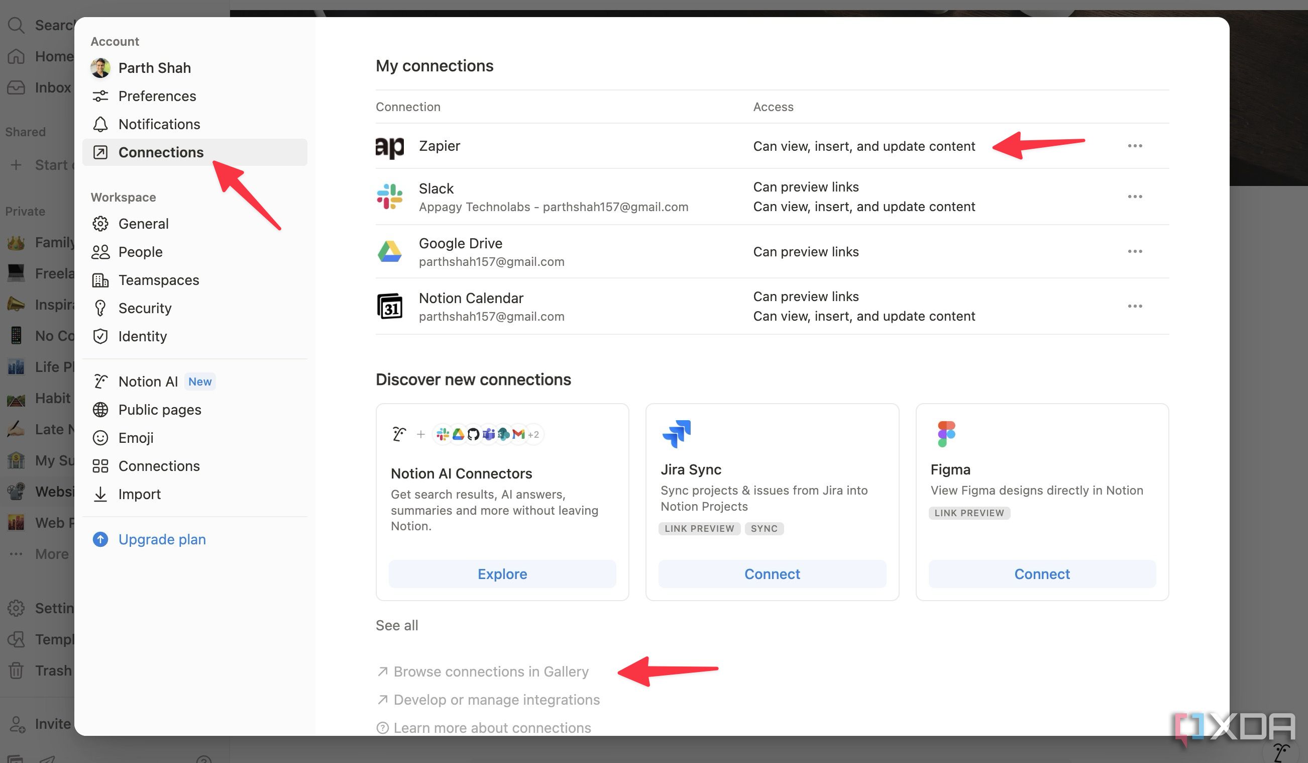 connect Notion to Zapier