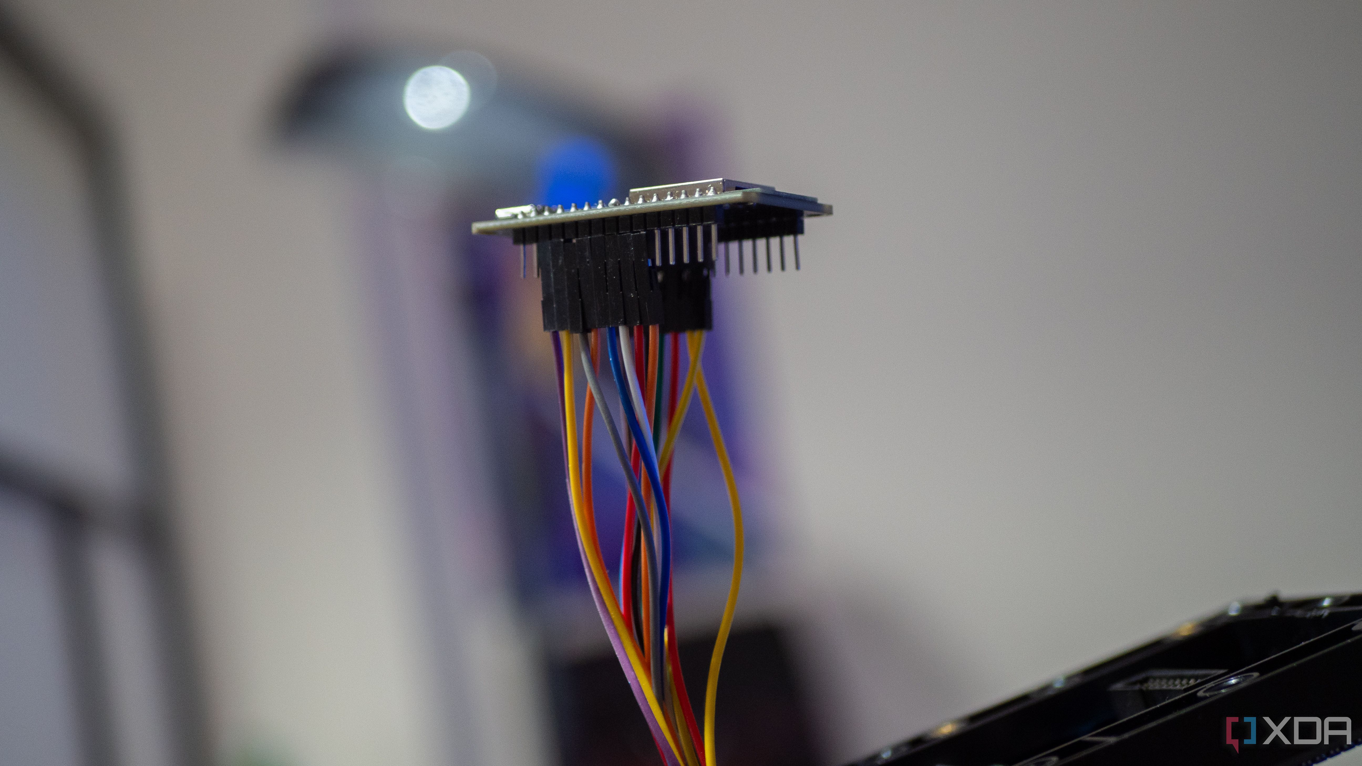 ESP32 connected to the Waveshare 64x32