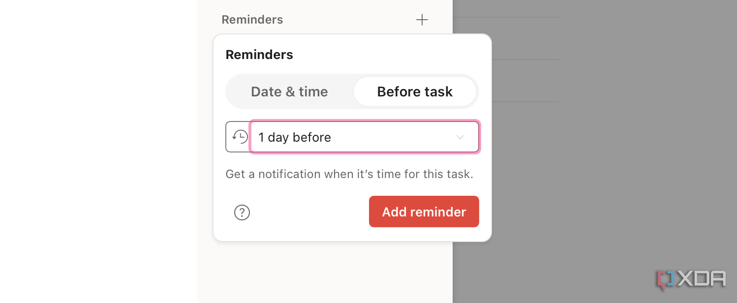 Before task reminders in Todoist
