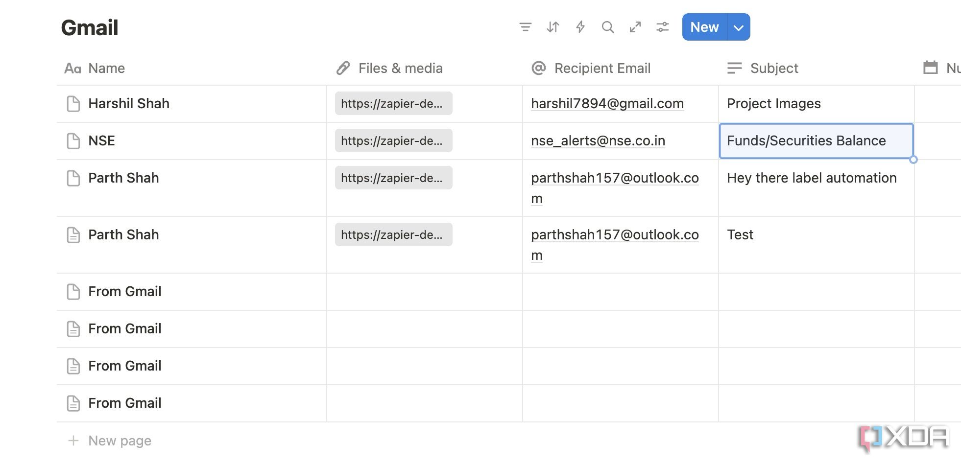 Notion database
