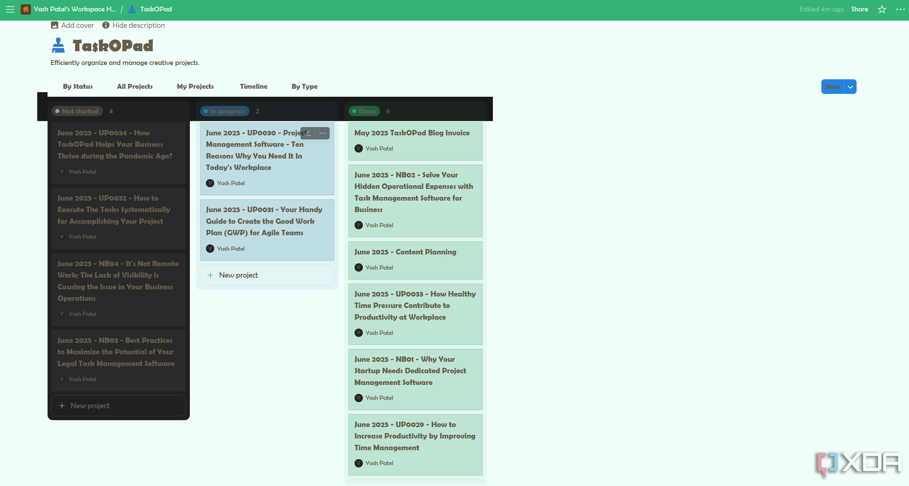 Notion screen after integrating Tailored Notion Chrome extension