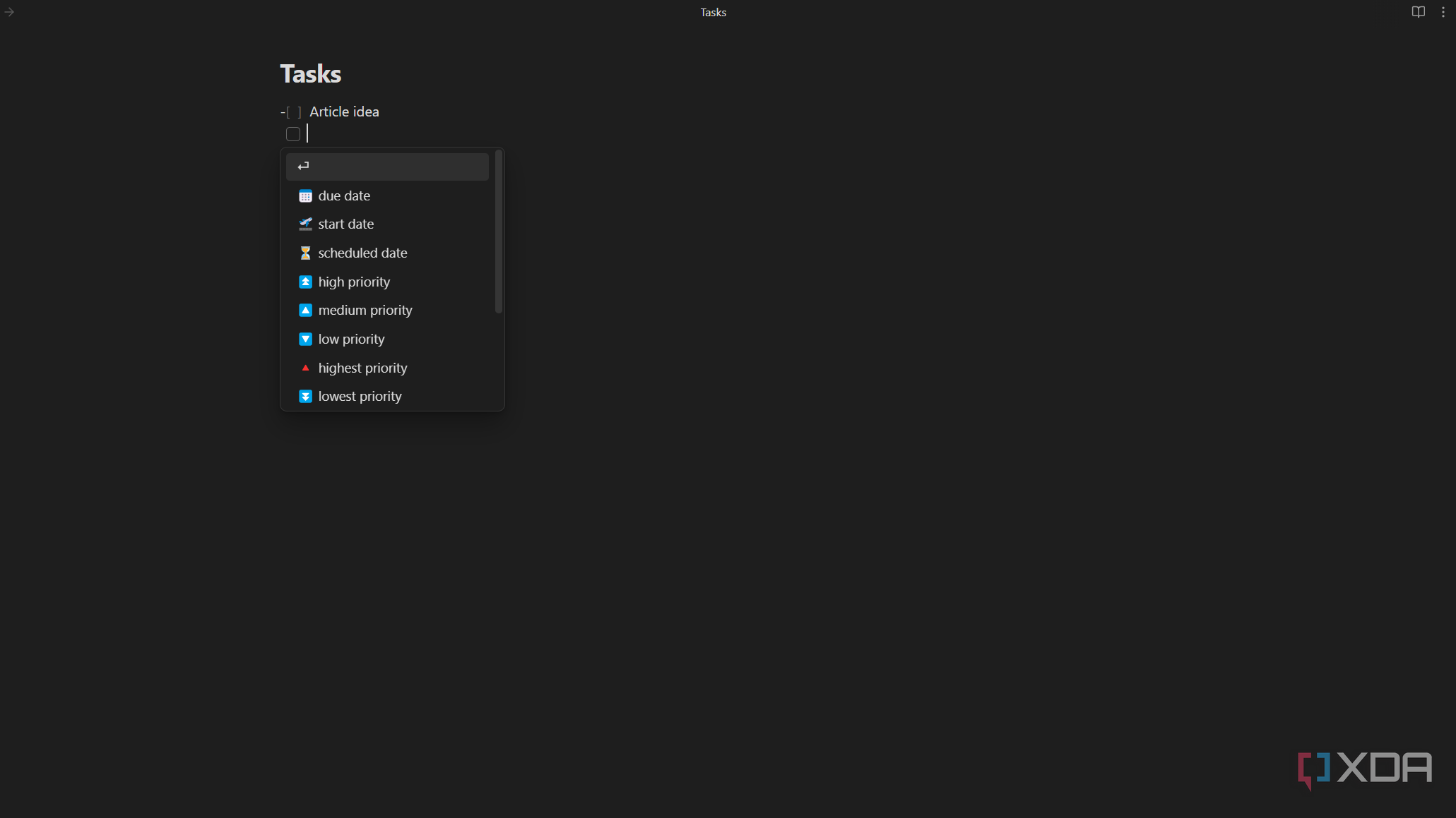 Desendo de tareas en la obsidiana