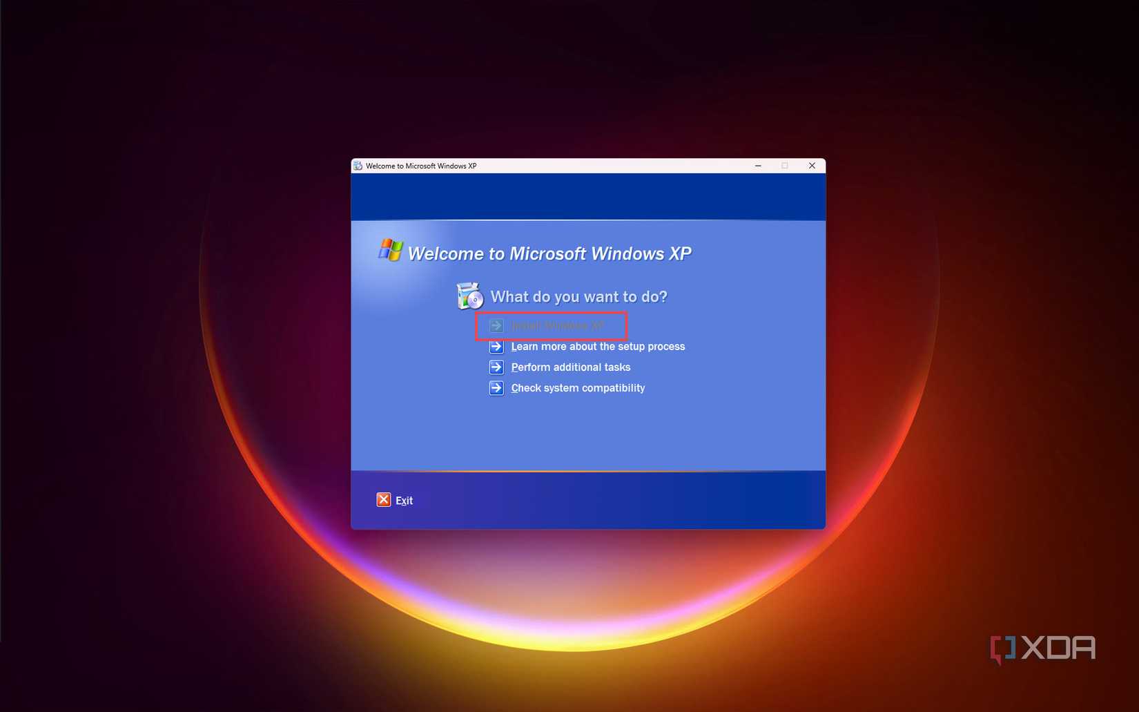 Unable to install Windows XP natively