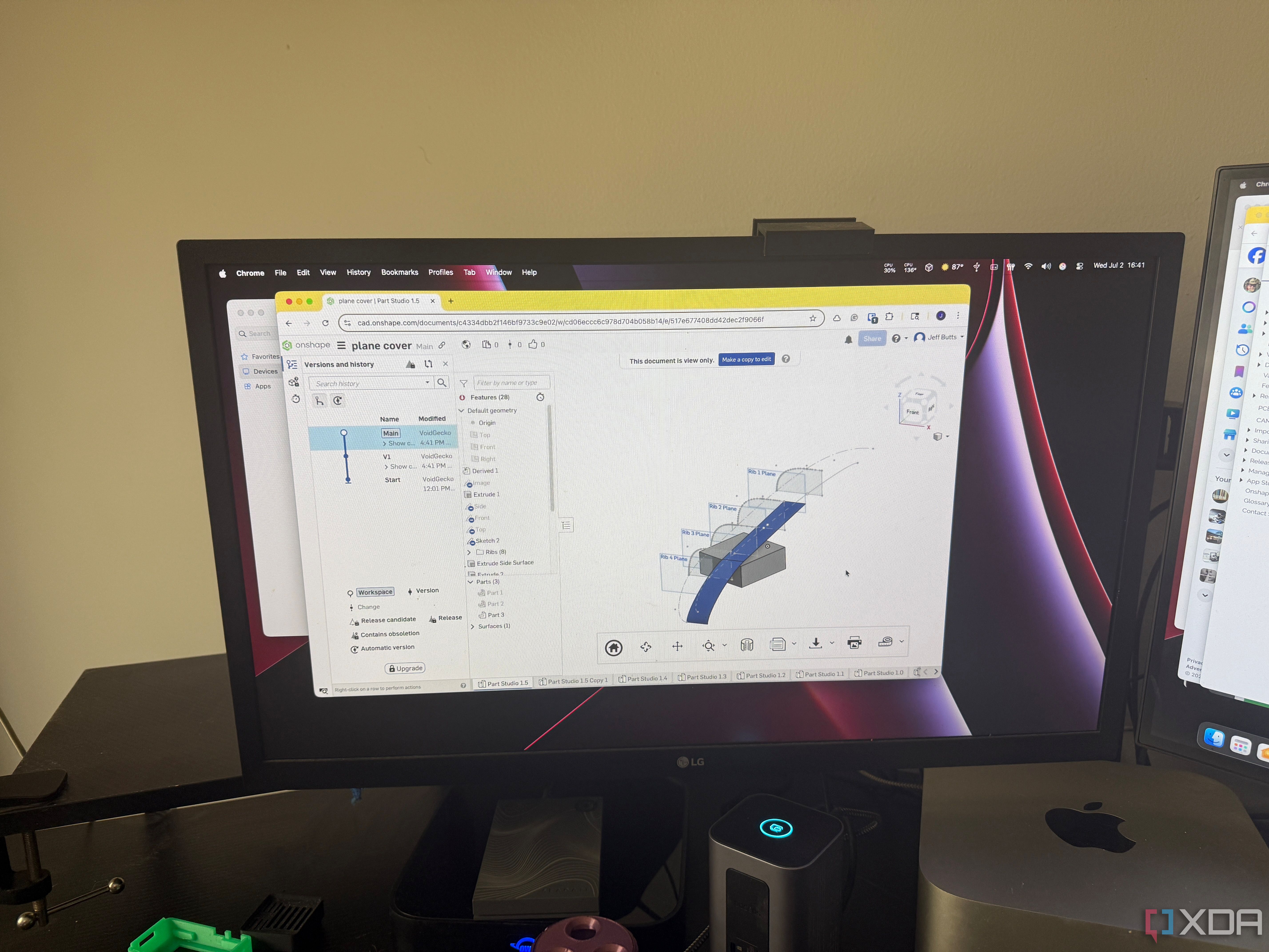 Viewing model in browser-based Onshape