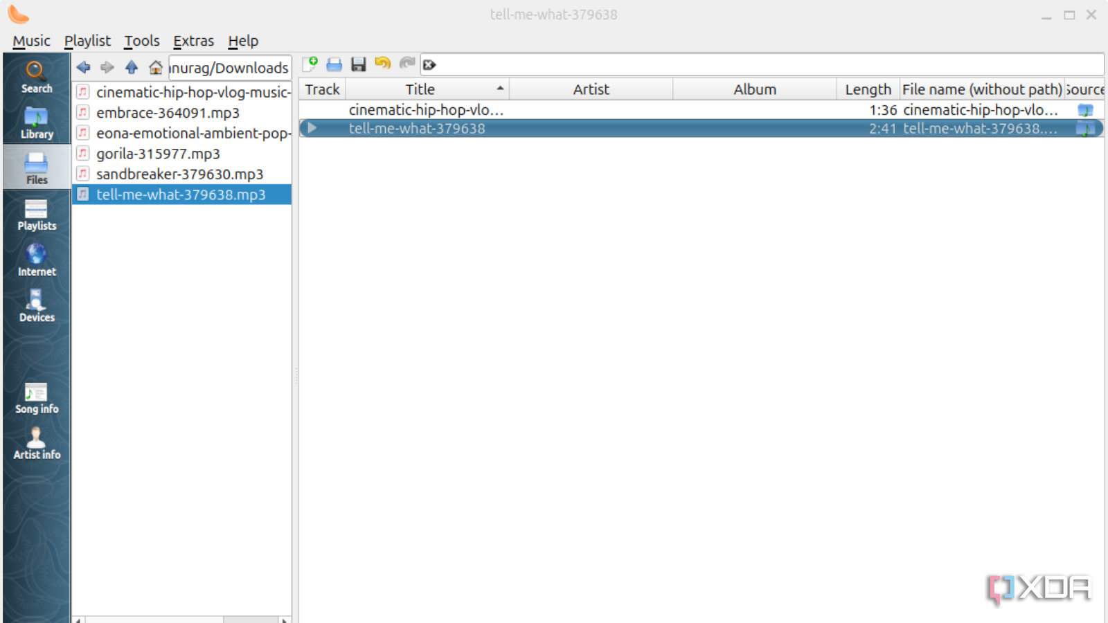 Clementine in Ubuntu