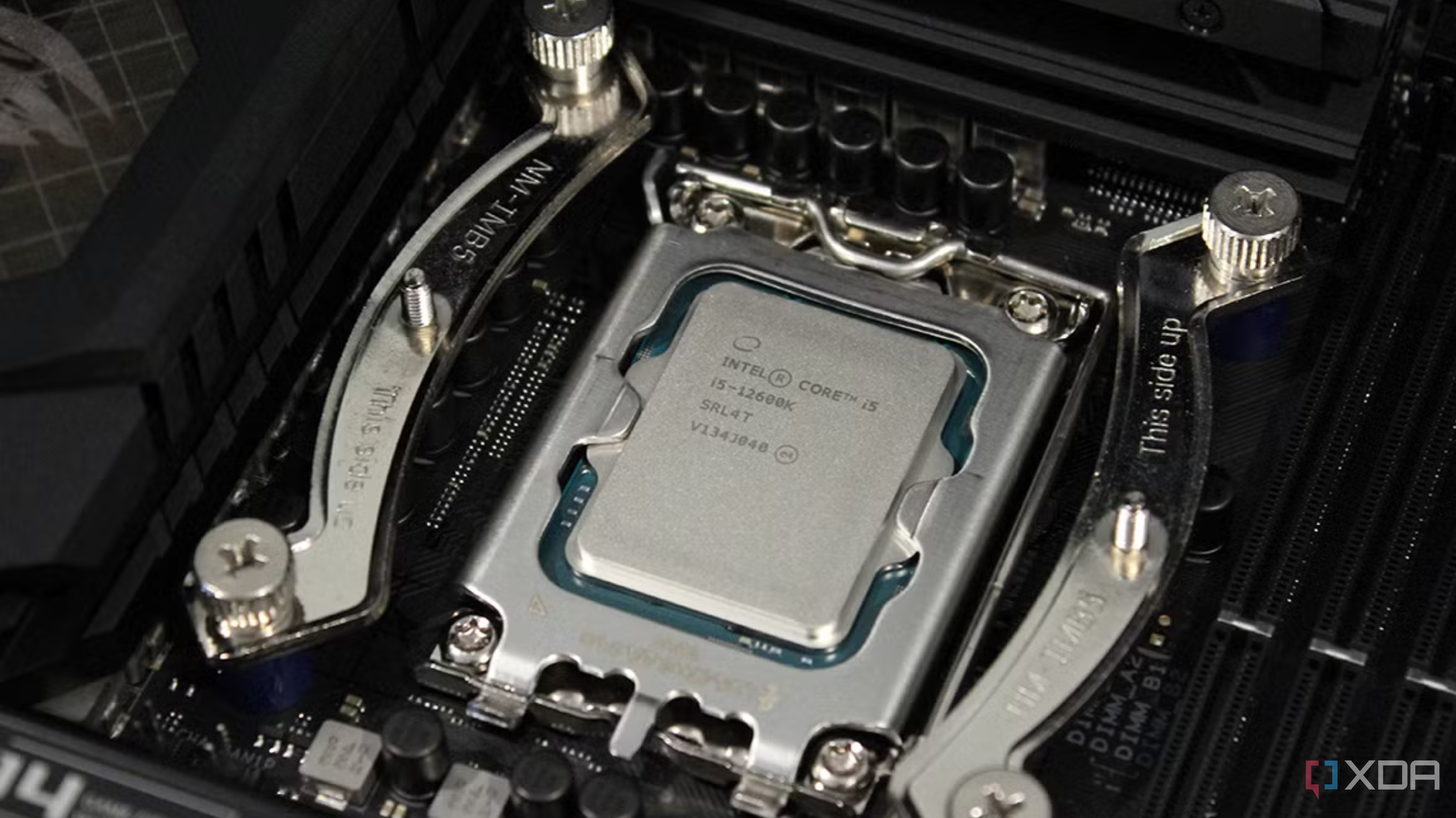 Intel Core i5-12600K installed in motherboard