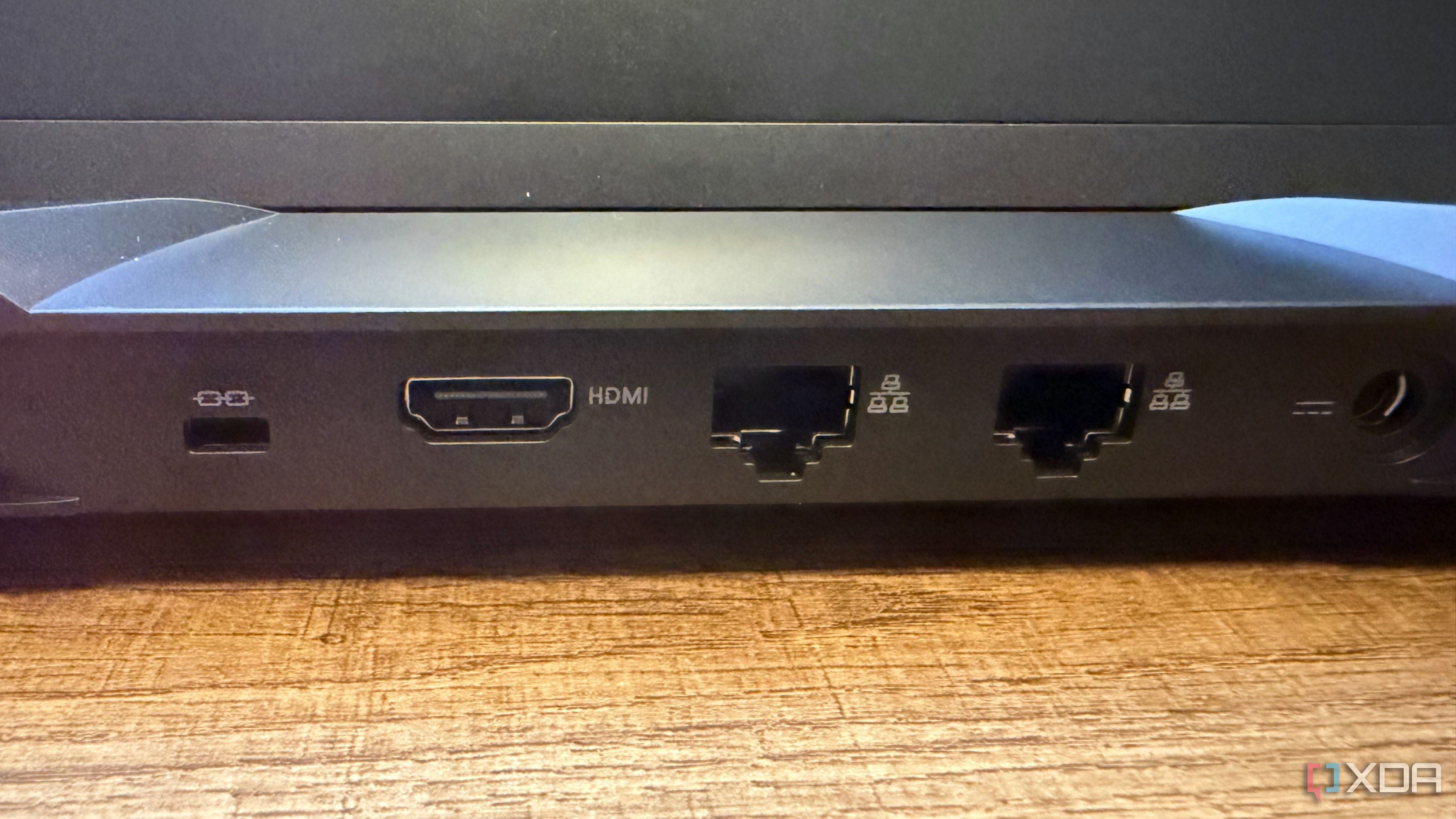 Rear ports on the Maingear Ultima 18.