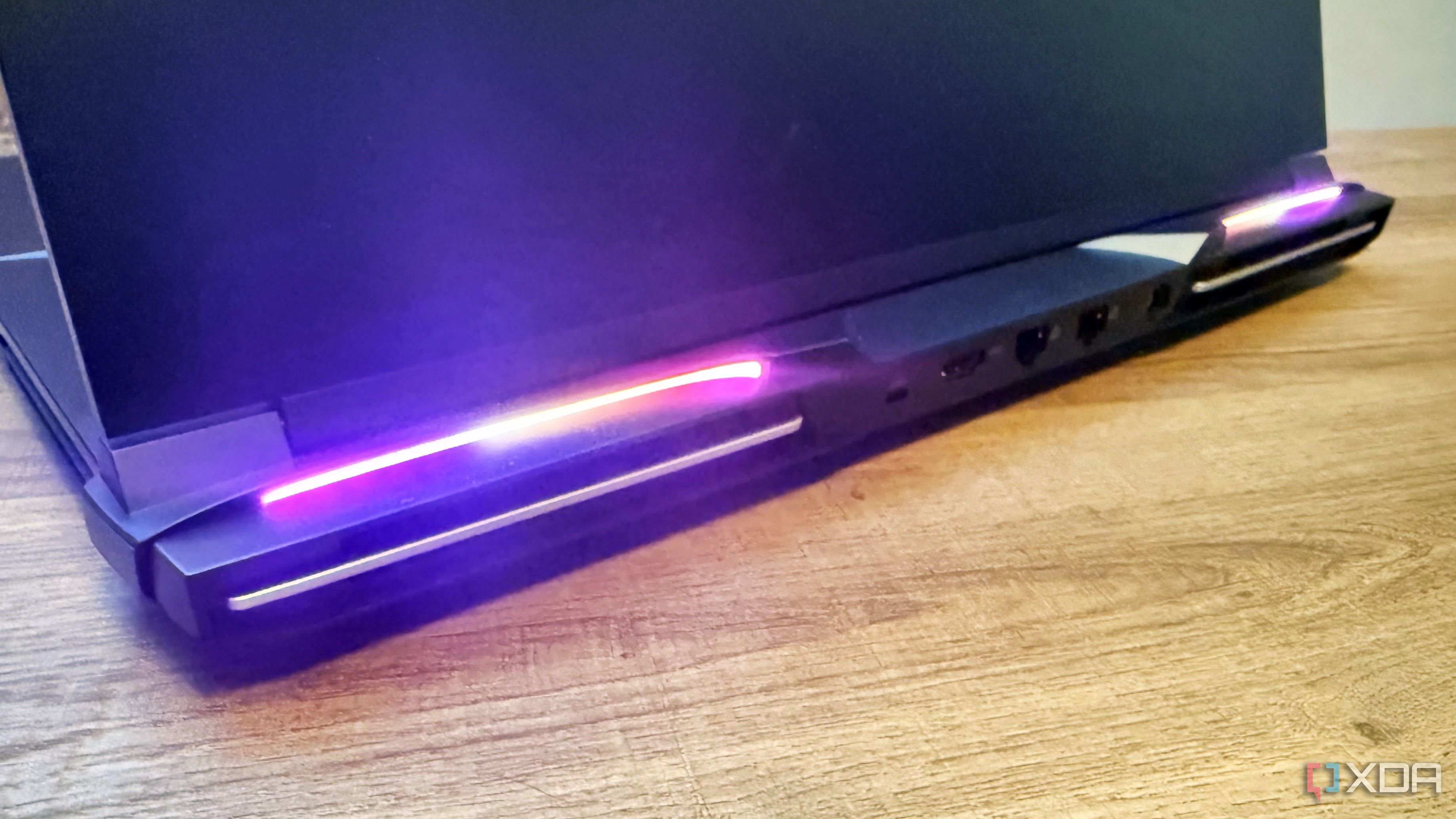 RGB light strip in the fan vents on the Maingear Ultima 18.