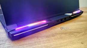 RGB light strip in the fan vents on the Maingear Ultima 18.