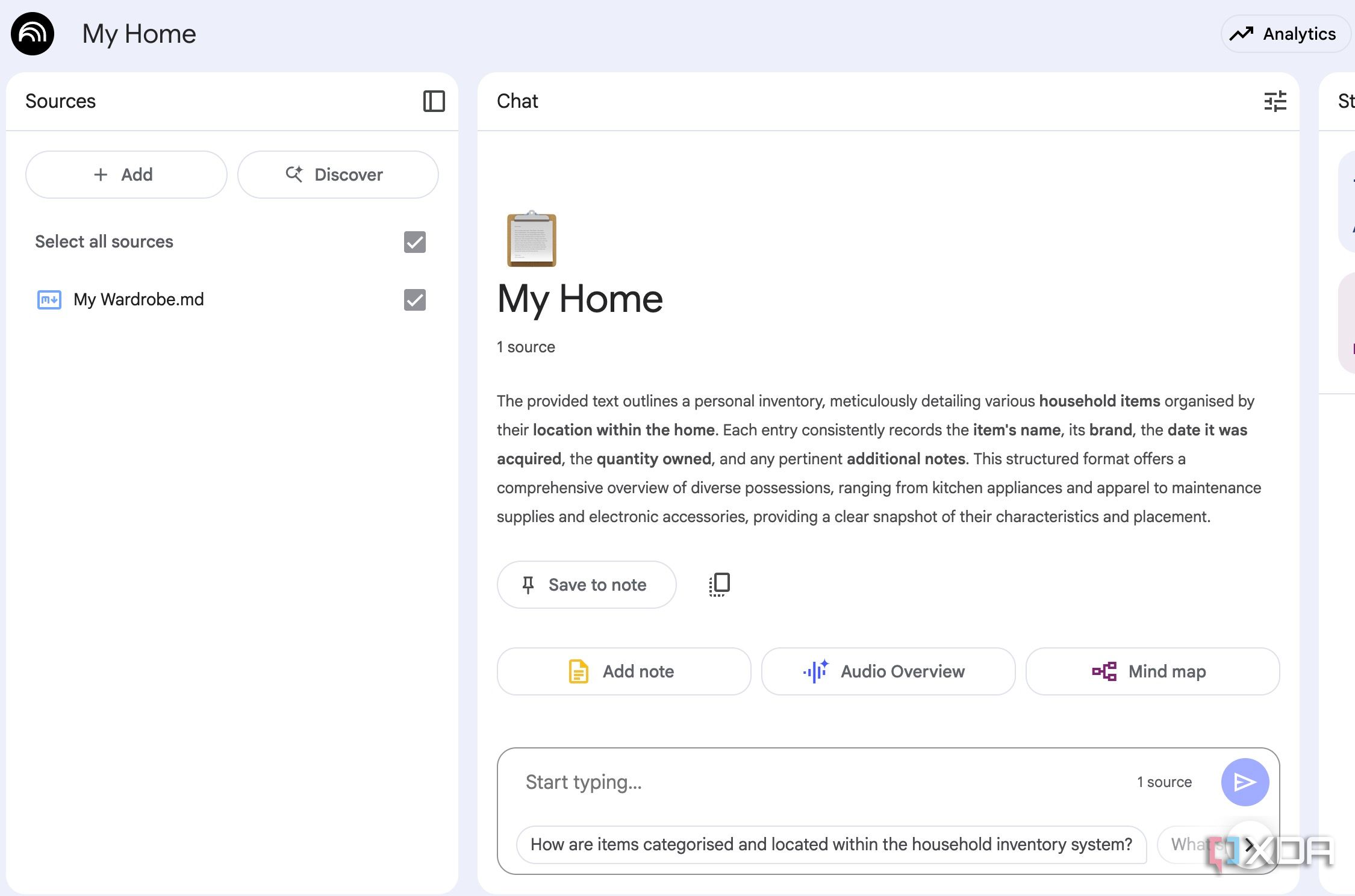 My Home in NotebookLM