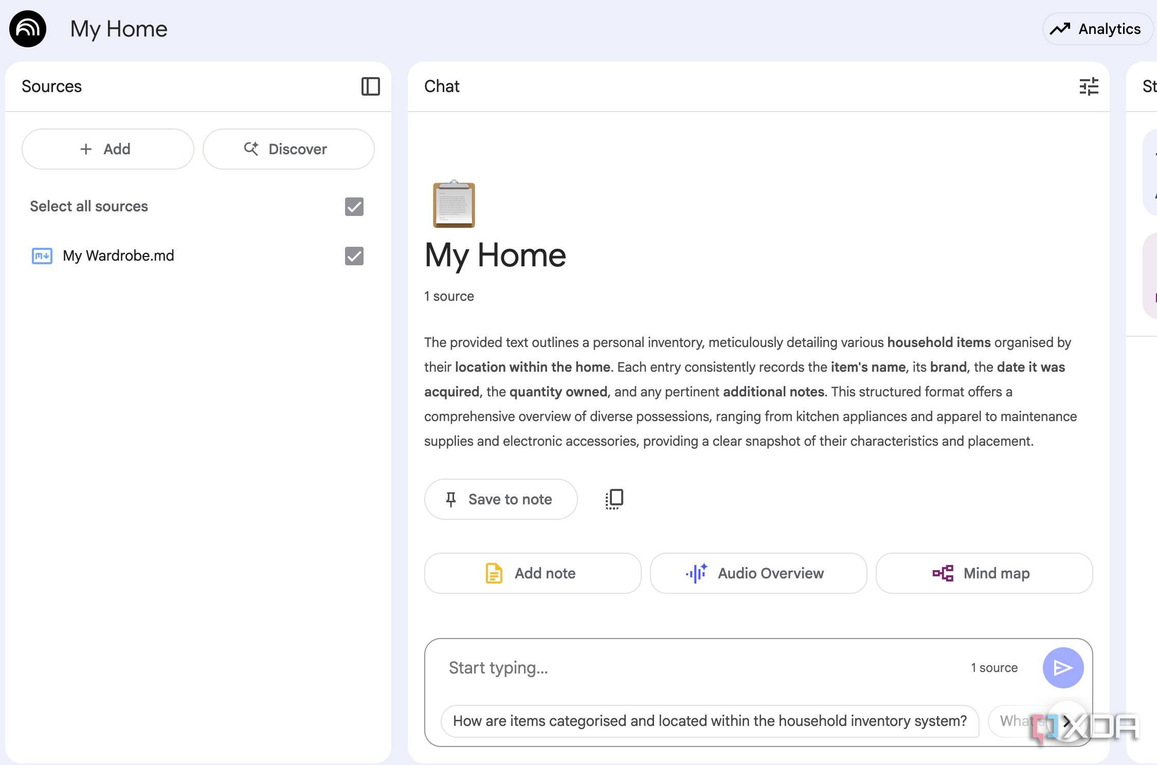 My Home in NotebookLM