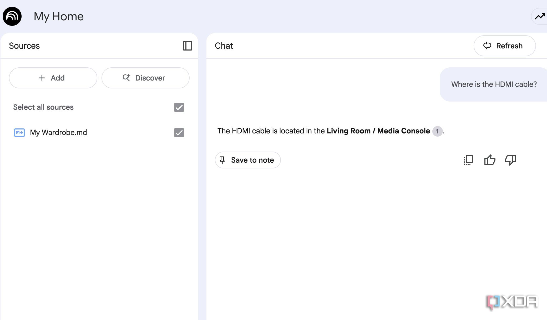 getting answers in NotebookLM