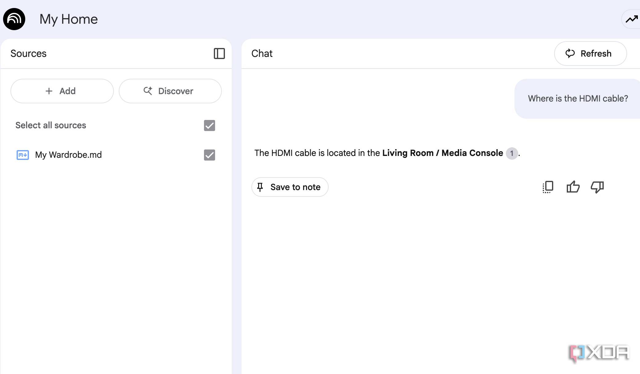 getting answers in NotebookLM