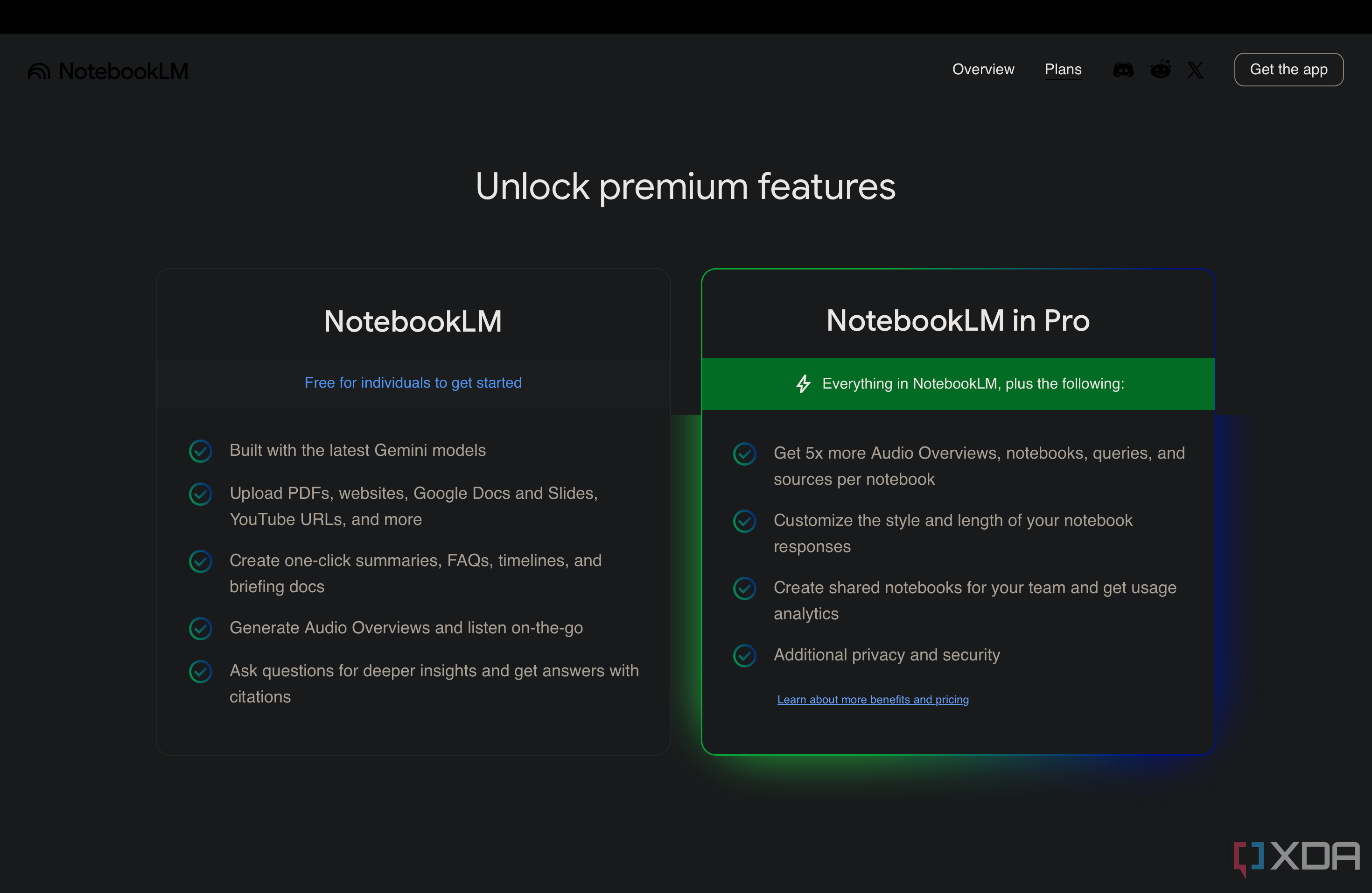 NotebooklM in Pro plan